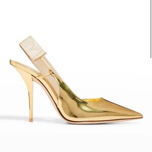 Burberry Metallic Rushworth Slingback Pumps